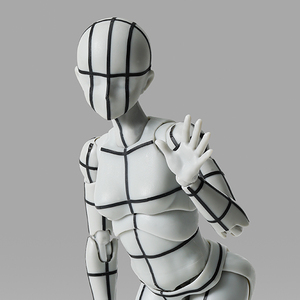 Figurine S.H.Figuarts BODY-CHAN -Sports- Edition -WIREFRAME- (Gray Color Ver.)